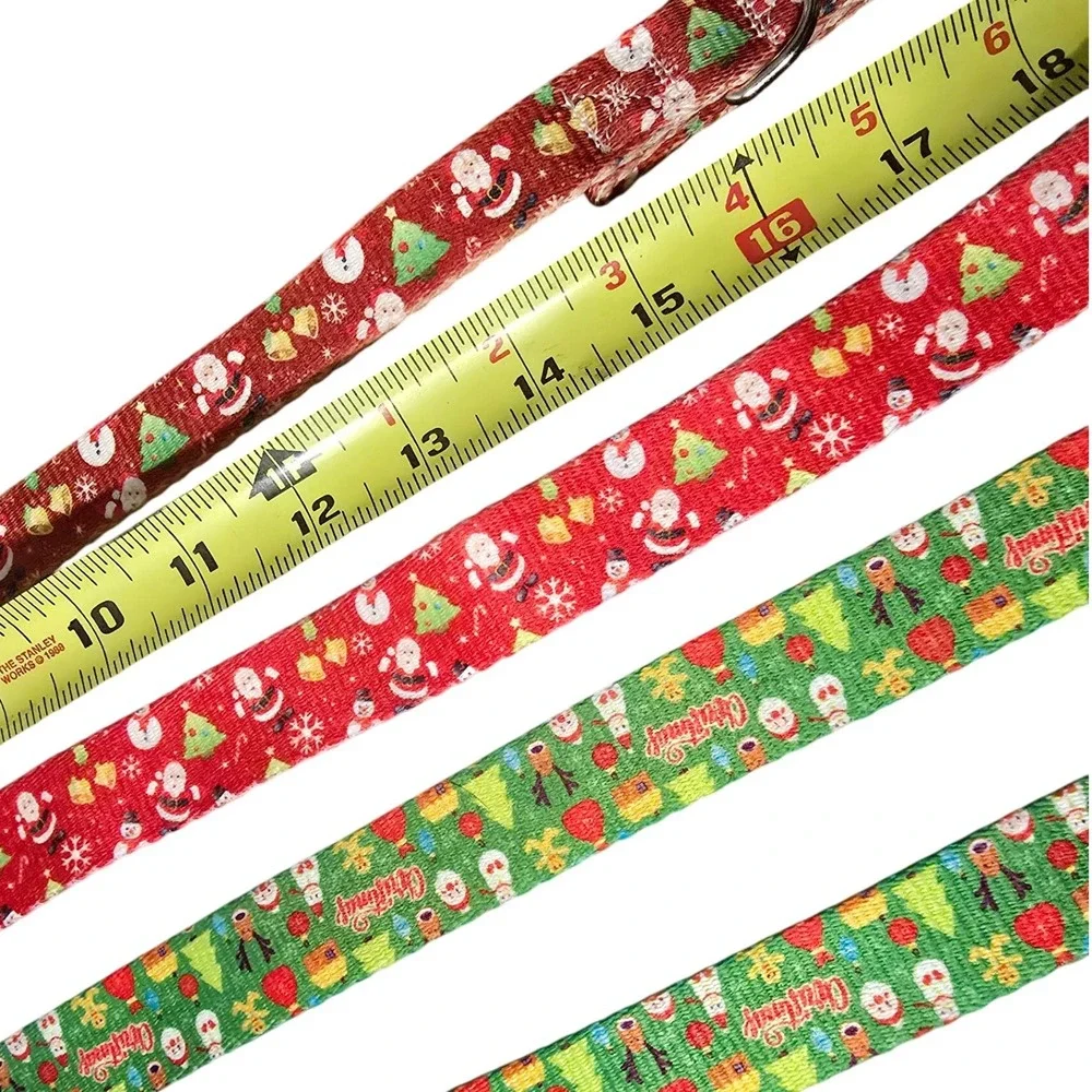 lot 4 Winter Christmas Dog Cat Collar Adjustable Festive Holiday Pet‎ Accessory